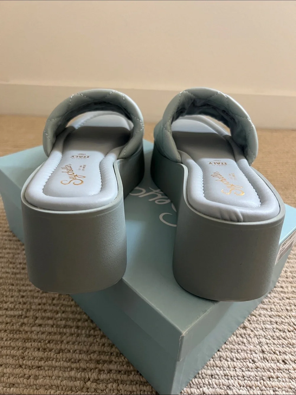 Seychelles High Note Platform Sandal Blue Size 7